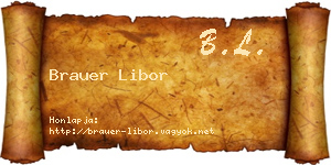 Brauer Libor névjegykártya